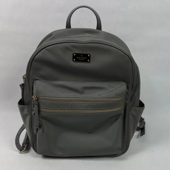 Kate Spade Grey Backpack Wilson Road Kate Spade small bradley Wilson Road quilted nylon backpack  main image 2